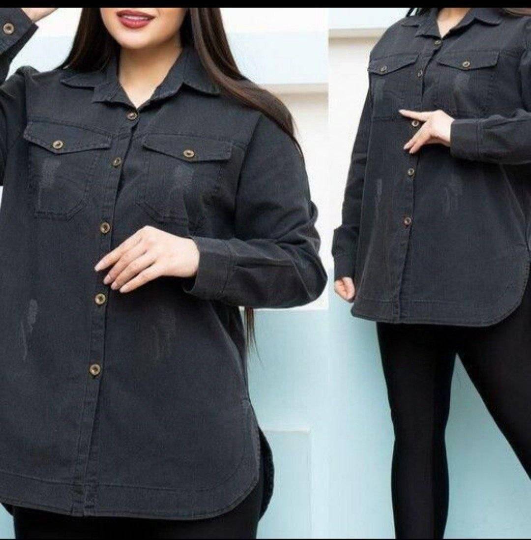 مانتو بغل دکمه طرح جین 🌿با رنگ بندی و کیفیت عالی ✅ارغوان100873