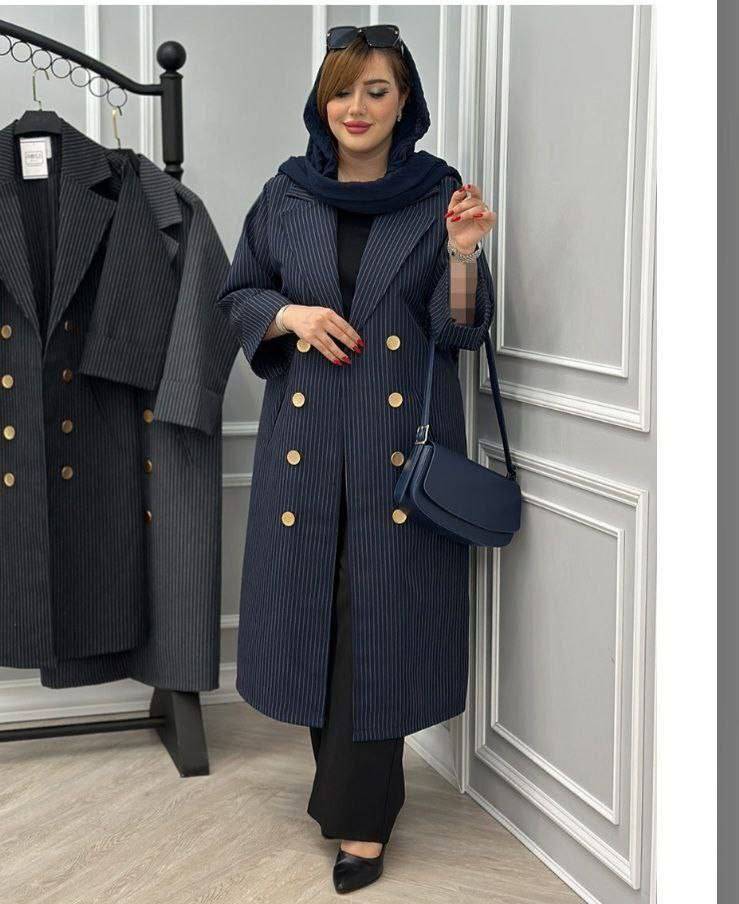 مانتو دیپلمات نگارین🌿 با رنگ بندی و کیفیت عالی ✅ ارغوان100880
