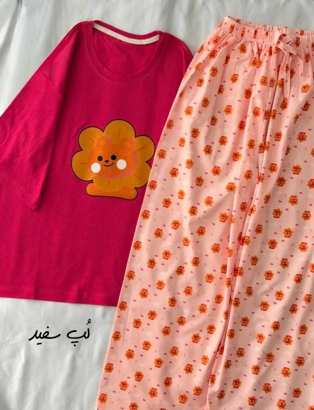 ست تیشرت شلوار قواره بزرگ پریناز در رنگبندی 🌈🌈کد۲۳۰۲۱ دلتا