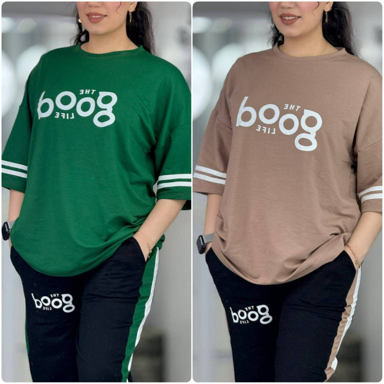 ست تیشرت و شلوارgood 🫶با رنگ بندی و کیفیت عالی✅ الیش16129