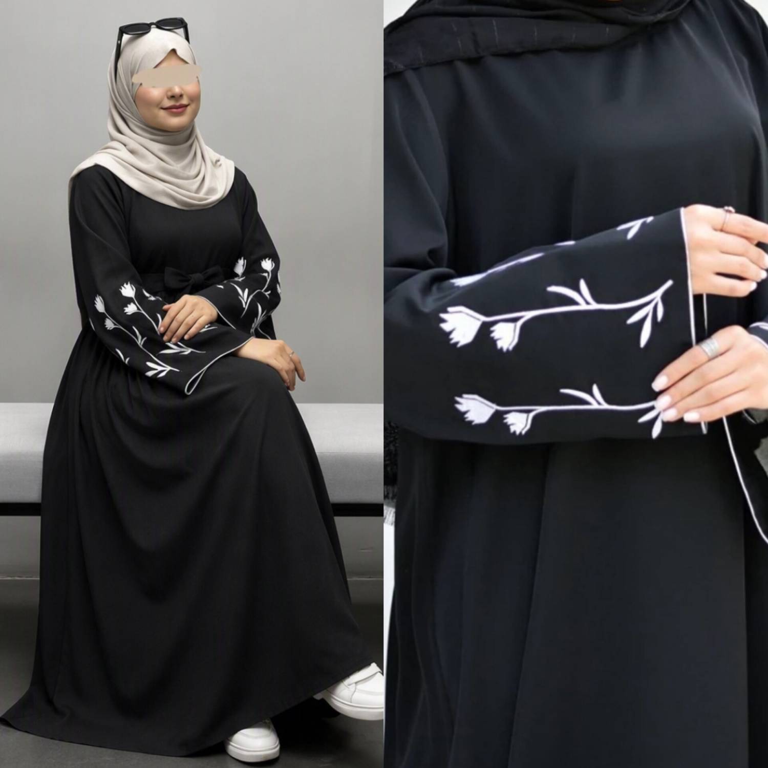 پیراهن عبای گل لاله🌹 با کیفیت بسیار عالی✅ والی22466