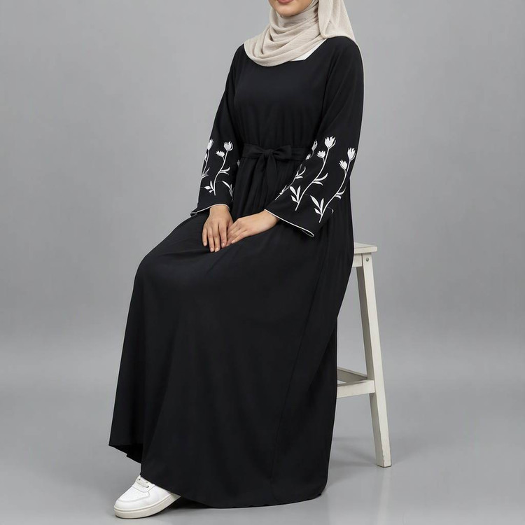 پیراهن عبای گل لاله🌹 با کیفیت بسیار عالی✅ والی22466