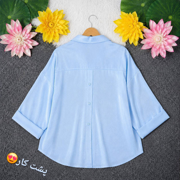 شومیز ریزشی ۵۳۳🌈 با رنگبندی و کیفیت عالی✅ بی بی1078