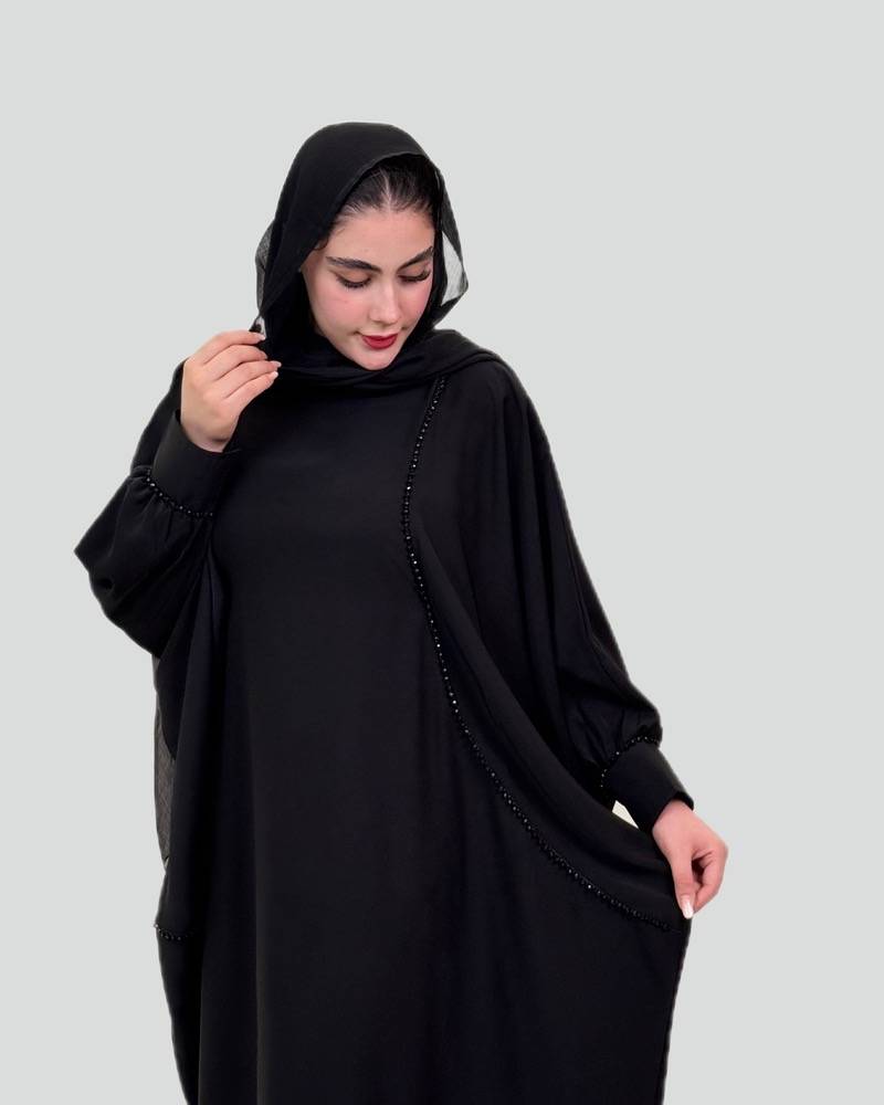 عبایی نوار کریستال با بند تنظیم جنس الیزه🥰♥کد 491 حدیث