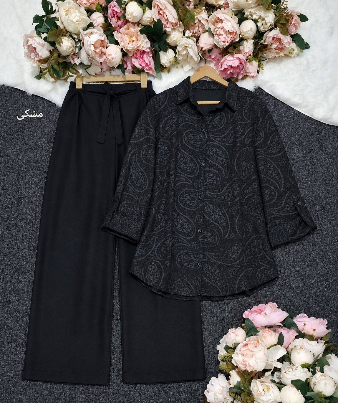 ست مانتو شلوار با رنگبندی و کیفیت عالی♥✅کد 22770 آرات