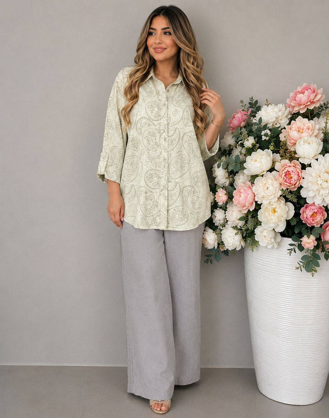 ست مانتو شلوار با رنگبندی و کیفیت عالی♥✅کد 22770 آرات