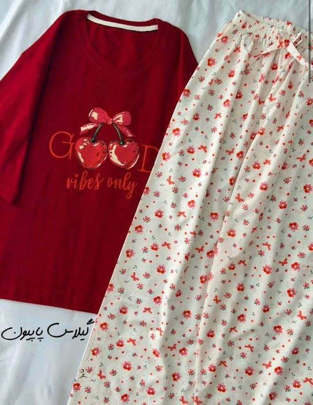ست تیشرت شلوار قواره دار پریزاد در رنگبندی 🌈🌈🌈کد۲۳۰۶۳ دلتا