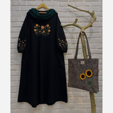 کفتان آفتابگردان لنینت اعلا تکرنگ مشکی 😍 😍 کد ۳۲۴۸ راشین