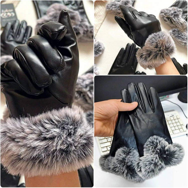 دستکش چرم زنانه 🌻با رنگ بندی و کیفیت عالی ✅ الیش1526