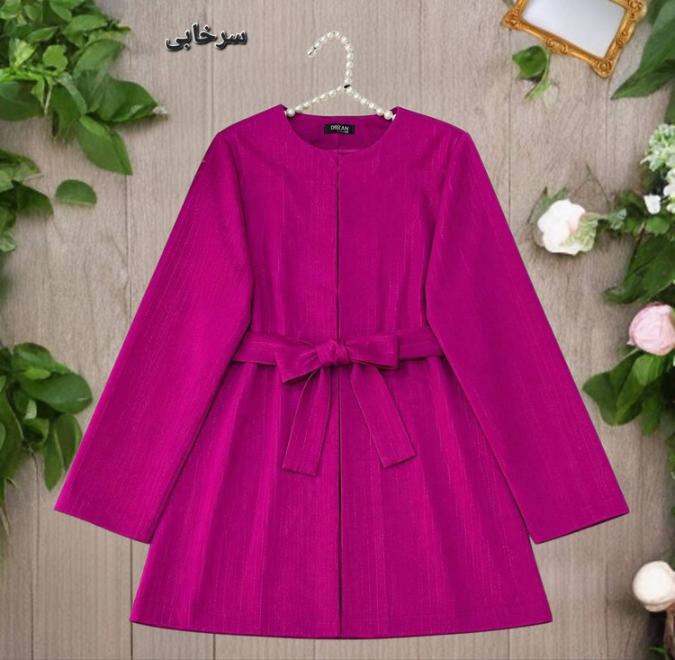 کت مازراتی کمربند دار 🌿با کیفیت عالی ✅ تارا76068