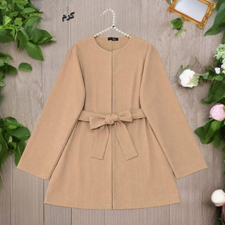 کت مازراتی کمربند دار 🌿با کیفیت عالی ✅ تارا76068