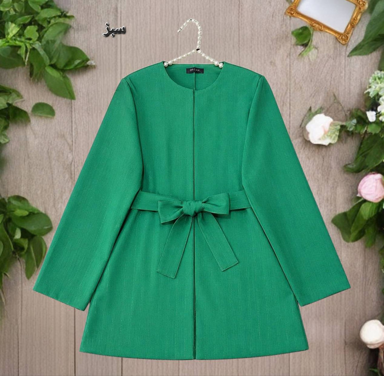 کت مازراتی کمربند دار 🌿با کیفیت عالی ✅ تارا76068