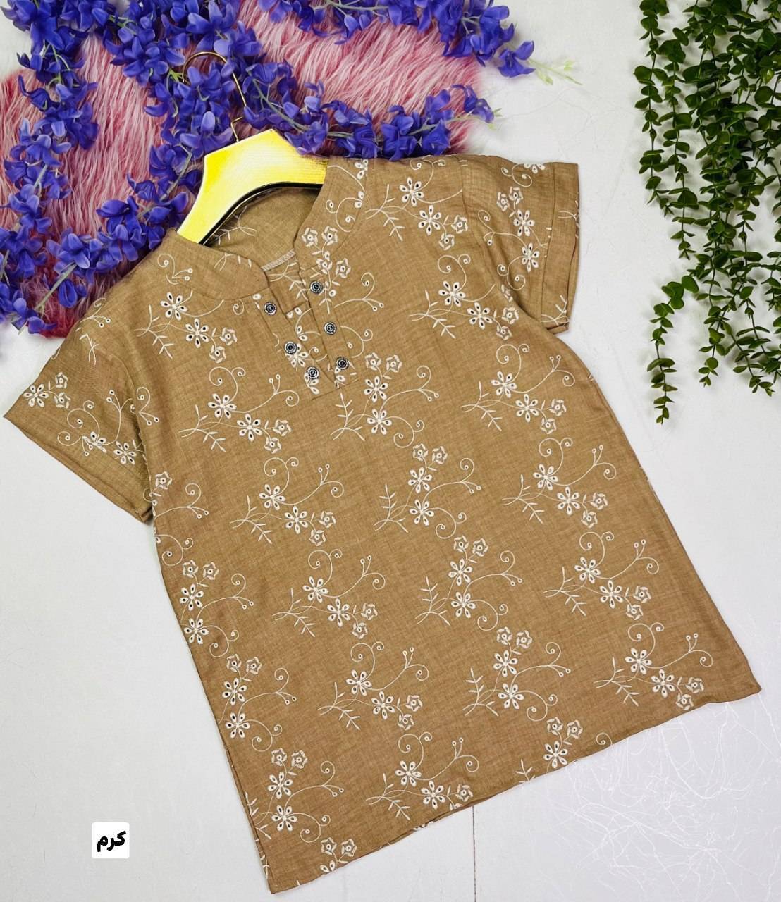 تیشرت گلی زیبا و شیک 🎀❤️کد16747 ماه