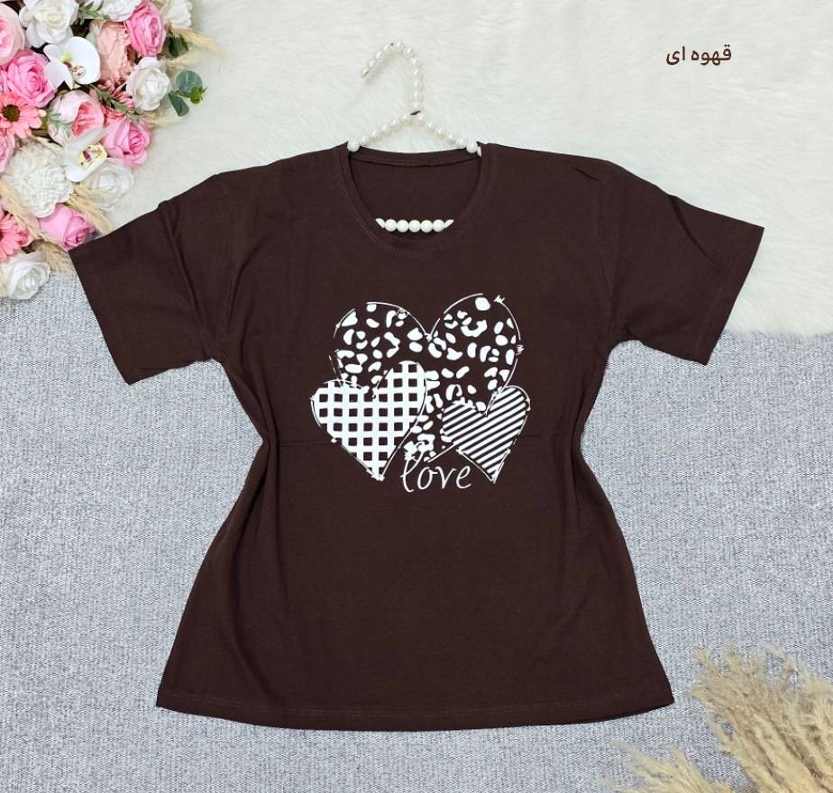 تیشرت باکسی طرح Love ❤️با رنگ بندی و کیفیت عالی ✅ ساری23078
