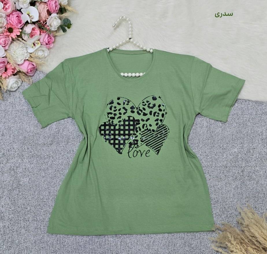 تیشرت باکسی طرح Love ❤️با رنگ بندی و کیفیت عالی ✅ ساری23078
