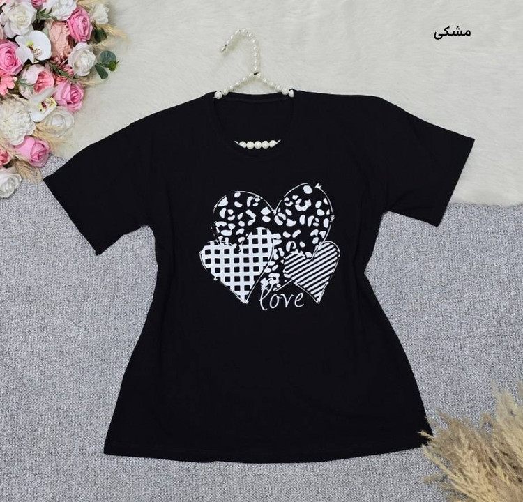 تیشرت باکسی طرح Love ❤️با رنگ بندی و کیفیت عالی ✅ ساری23078
