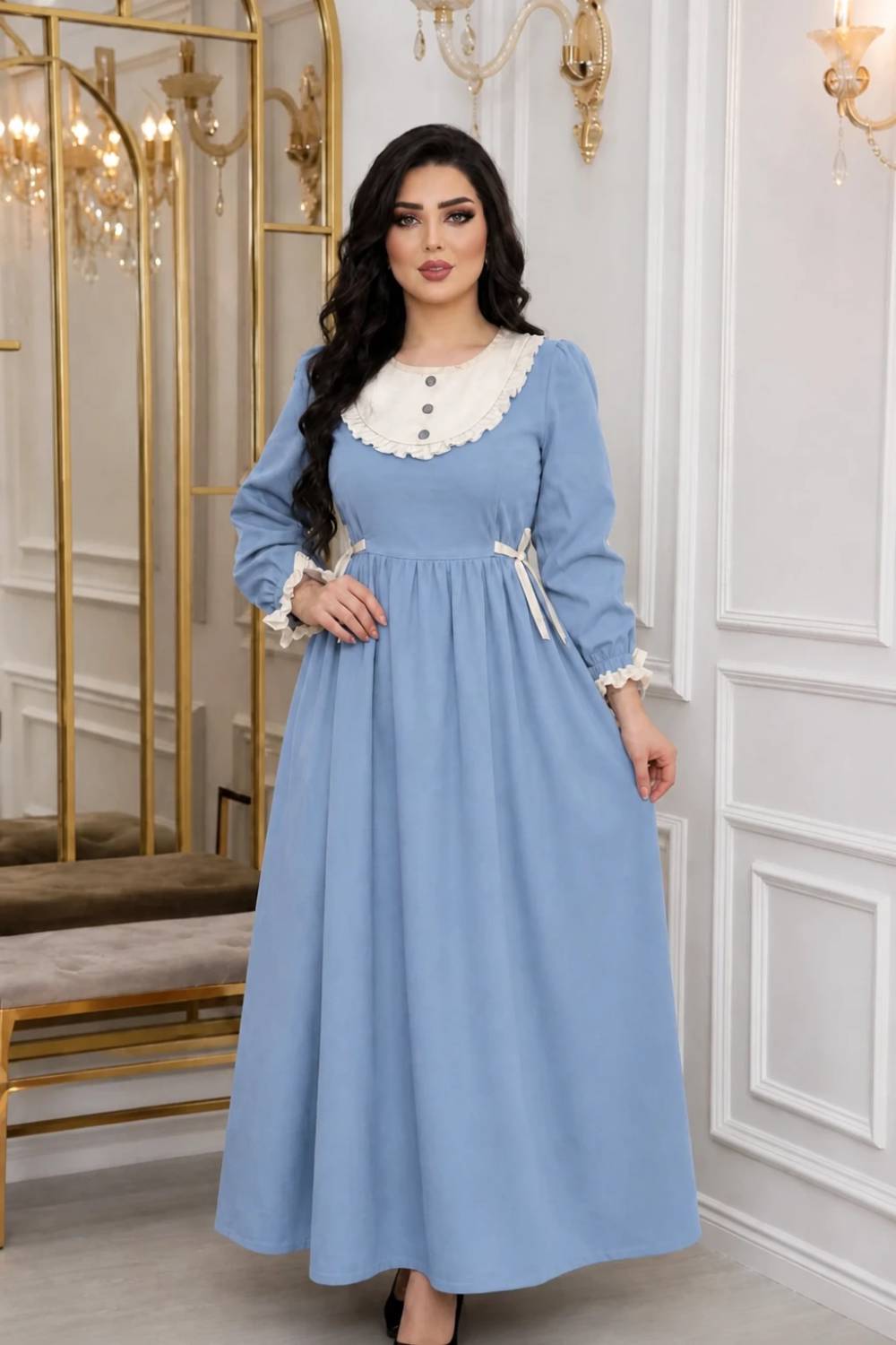 پیراهن عروسکی دنیز جنس مازراتی😎✅کد 21570 ناز
