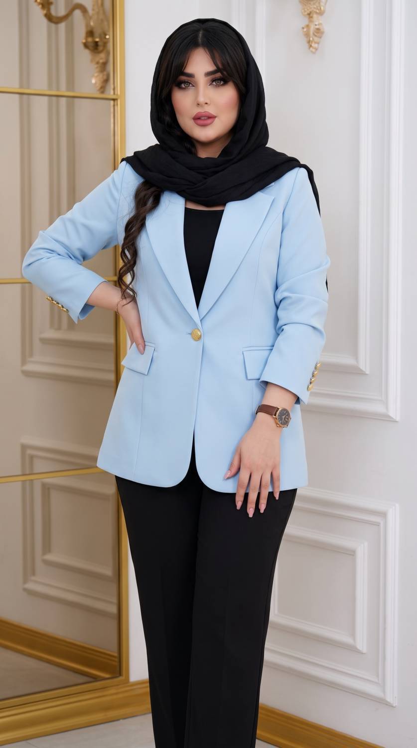 مانتو تک دکمه کایلی جنس مازراتی😍✅کد 9594 ناز
