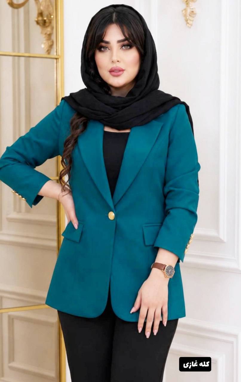 مانتو تک دکمه کایلی جنس مازراتی😍✅کد 9594 ناز