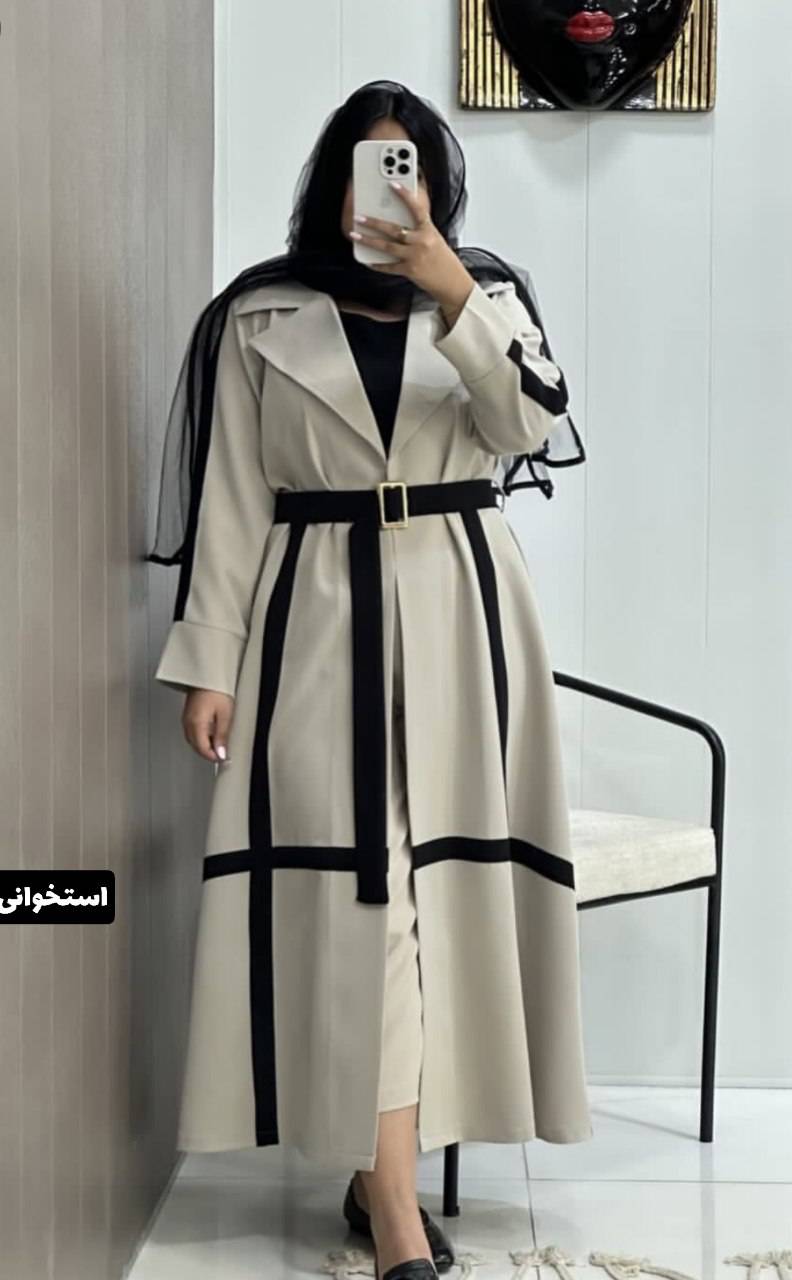 مانتو بلند شعله جنس بزایاق ریزشی😎✅کد 23172 ناز