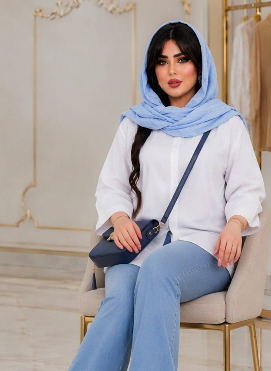 شومیز سفید ساده جنس تترون🤍👌🏻کد 23206 ناز