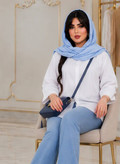 شومیز سفید ساده جنس تترون🤍👌🏻کد 23206 ناز