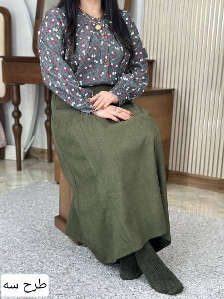 ست شومیز دامن گلبرگ🥰💕کد 7374 طاها