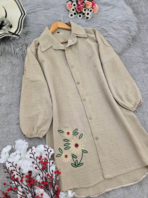 شومیز مانتوی سه گل بابونه 🌼 با رنگبندی و کیفیت عالی✅ والی18066