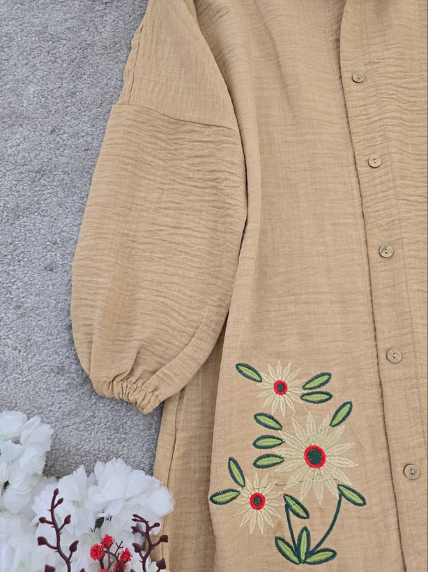 شومیز مانتوی سه گل بابونه 🌼 با رنگبندی و کیفیت عالی✅ والی18066