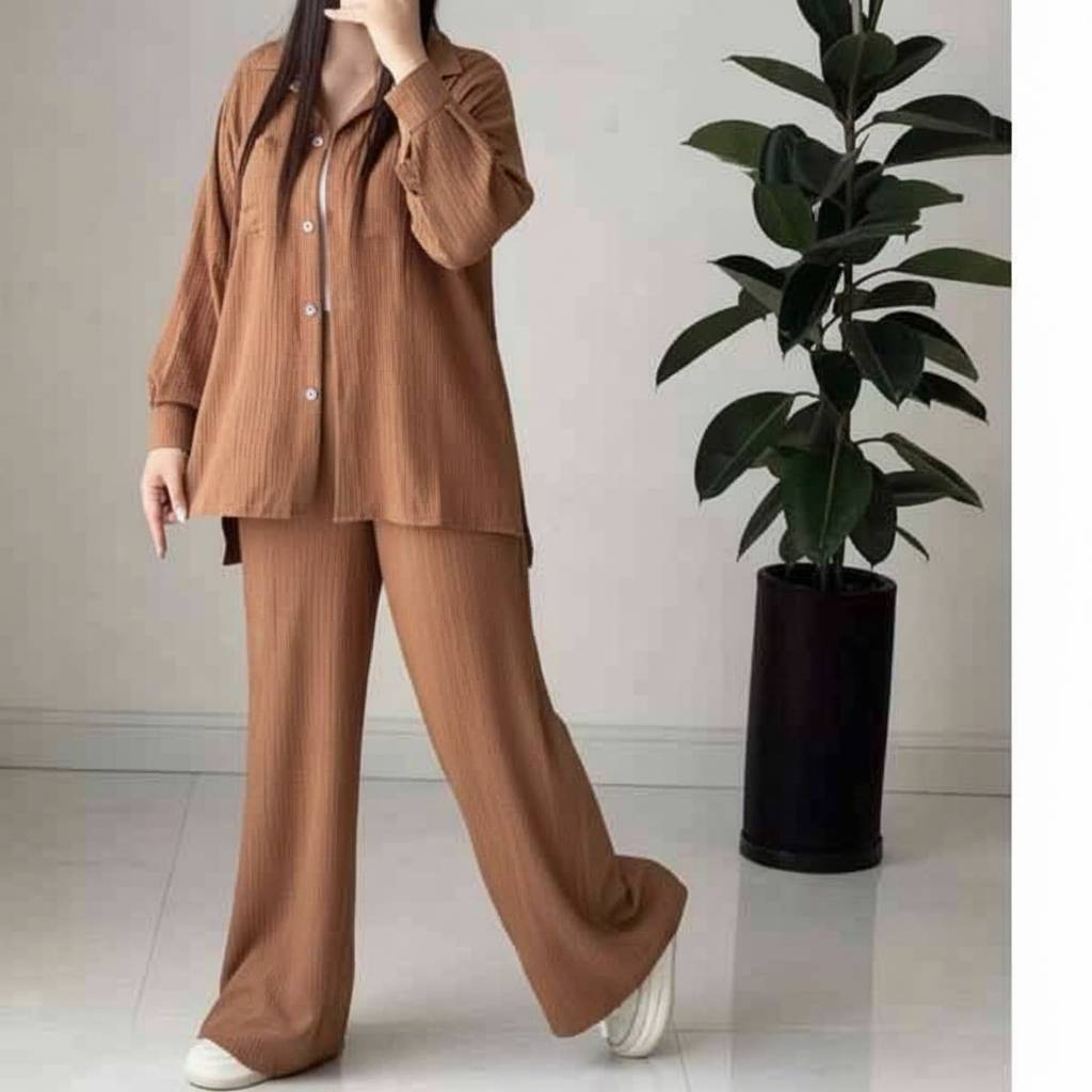 ست مانتو و شلوار کراش 🌿 با رنگ بندی و کیفیت عالی ✅والی18372