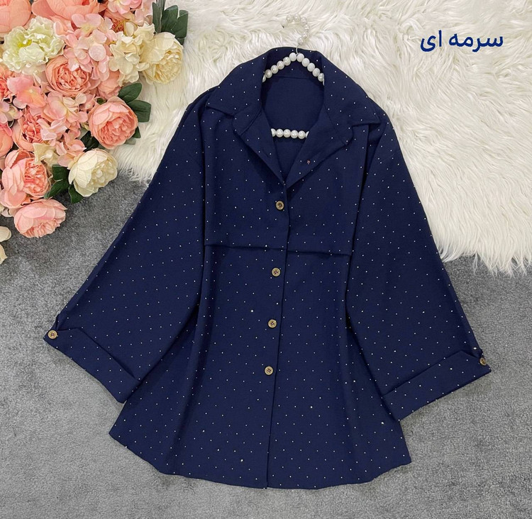 مانتو باکسی ینزی فول نگین 🌿 با رنگ بندی و کیفیت عالی ✅23086