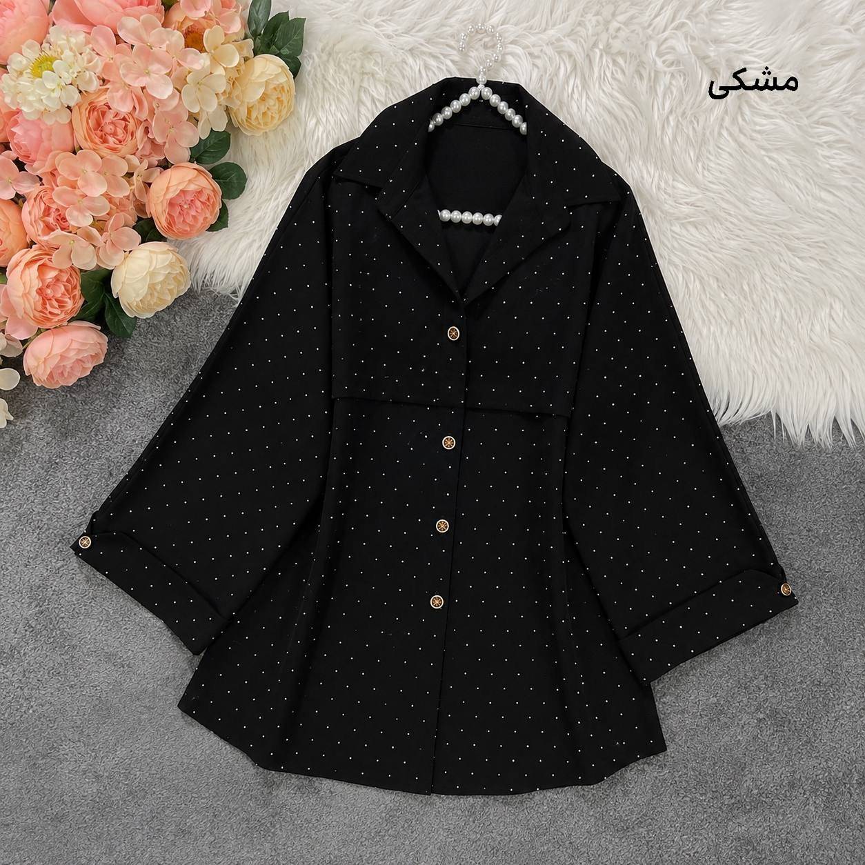 مانتو باکسی ینزی فول نگین 🌿 با رنگ بندی و کیفیت عالی ✅23086