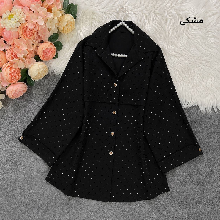 مانتو باکسی ینزی فول نگین 🌿 با رنگ بندی و کیفیت عالی ✅23086