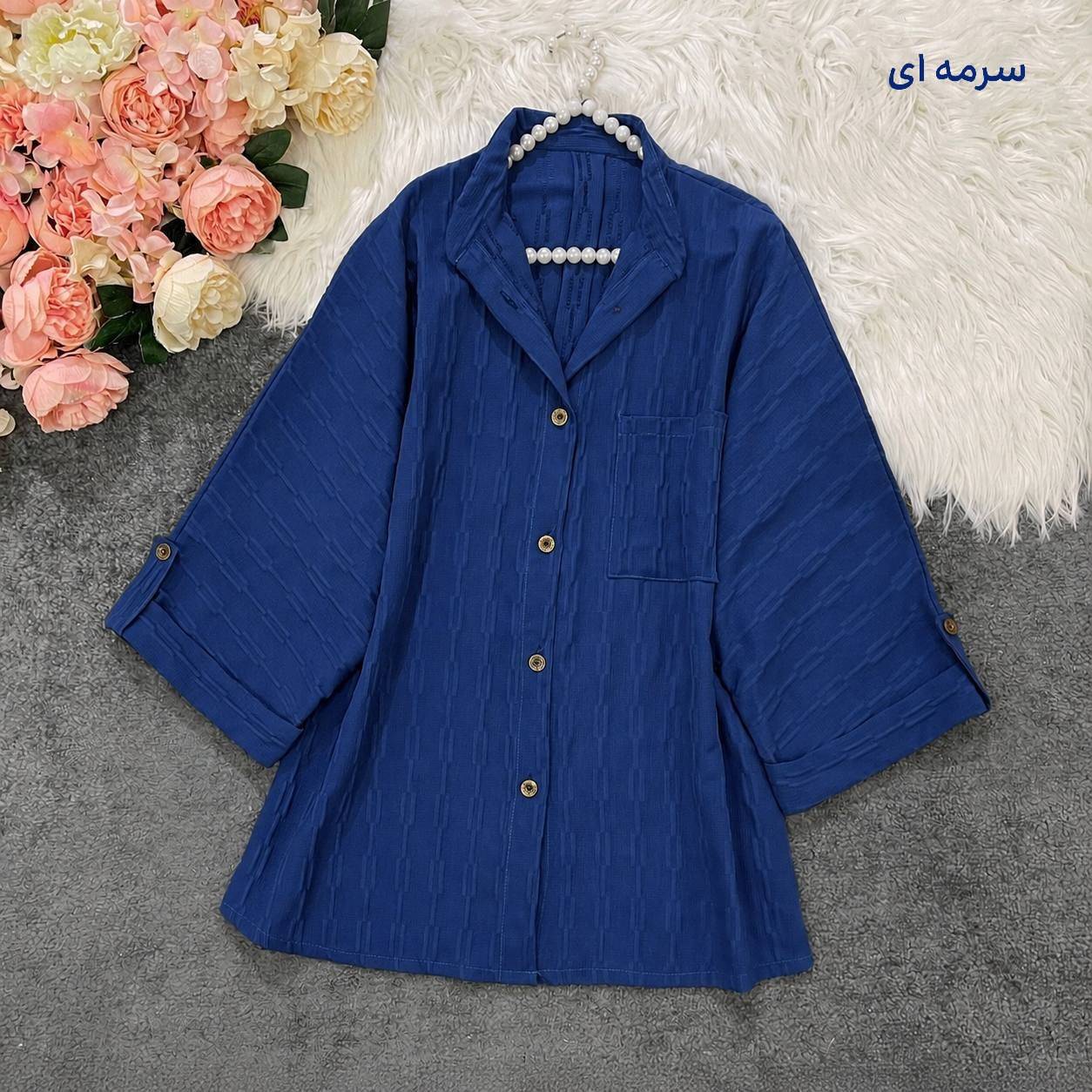 شومیز باکسی آیوا زنجیری2374 🌿 با رنگبندی و کیفیت عالی تتیس23149