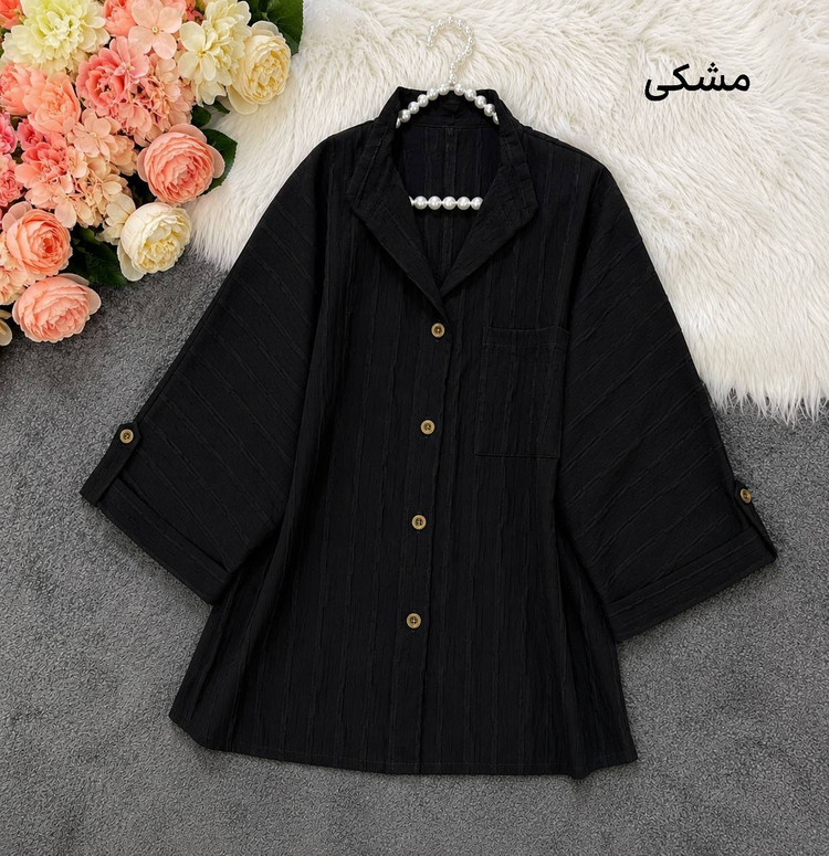 شومیز باکسی آیوا زنجیری2374 🌿 با رنگبندی و کیفیت عالی تتیس23149