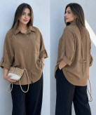 شومیز باکسی آیوا زنجیری2374 🌿 با رنگبندی و کیفیت عالی تتیس23149