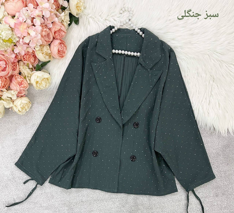 کت پانچ آیوا بارانی فول نگین 🌿 با رنگ بندی و کیفیت عالی ✅تتیس18112