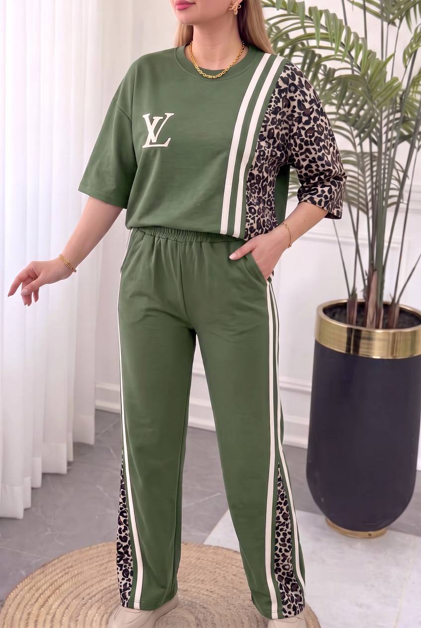 ست تیشرت و شلوار ترانه 🌿 با رنگبندی و کیفیت عالی ✅الیش22514