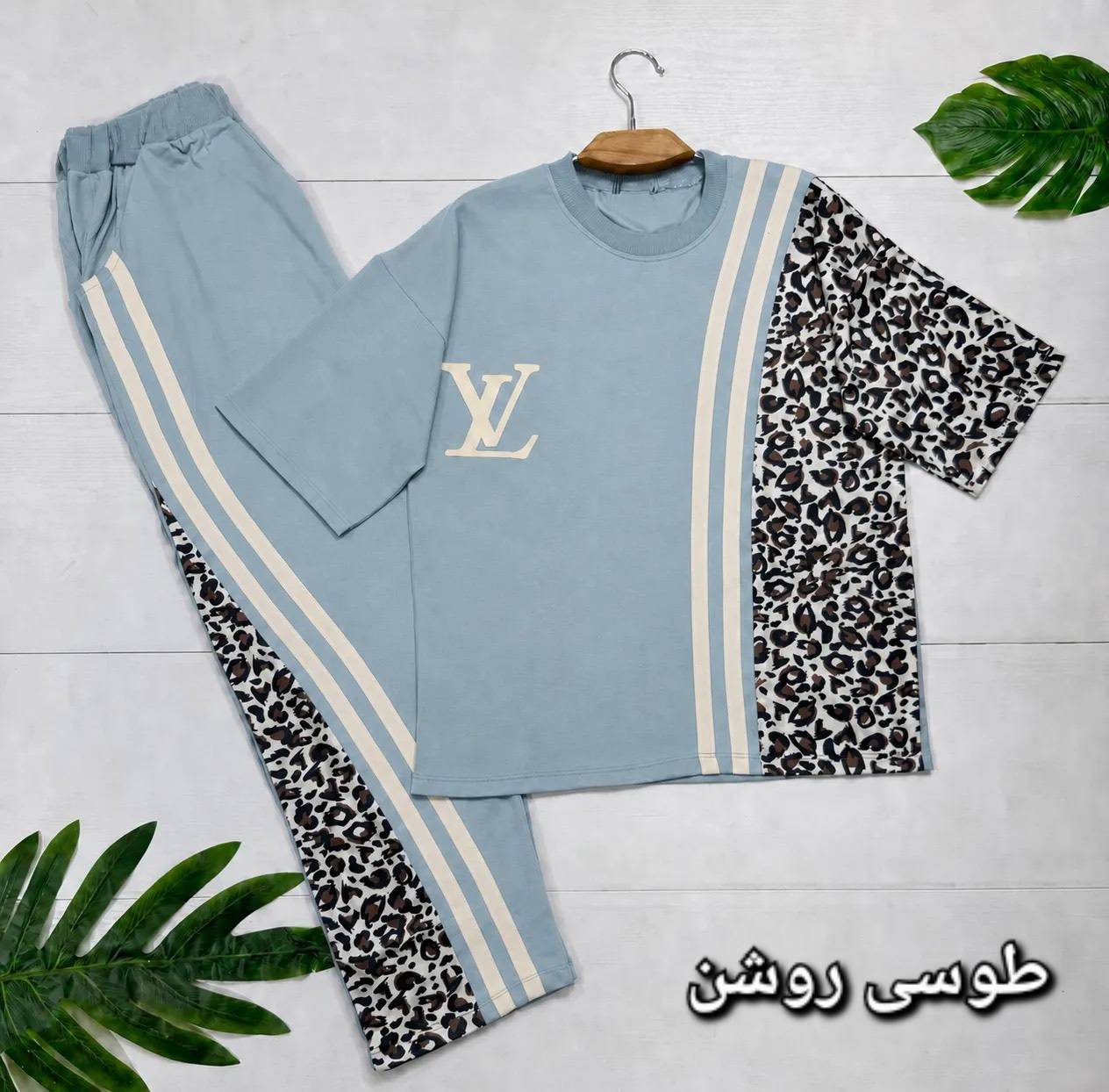 ست تیشرت و شلوار ترانه 🌿 با رنگبندی و کیفیت عالی ✅الیش22514