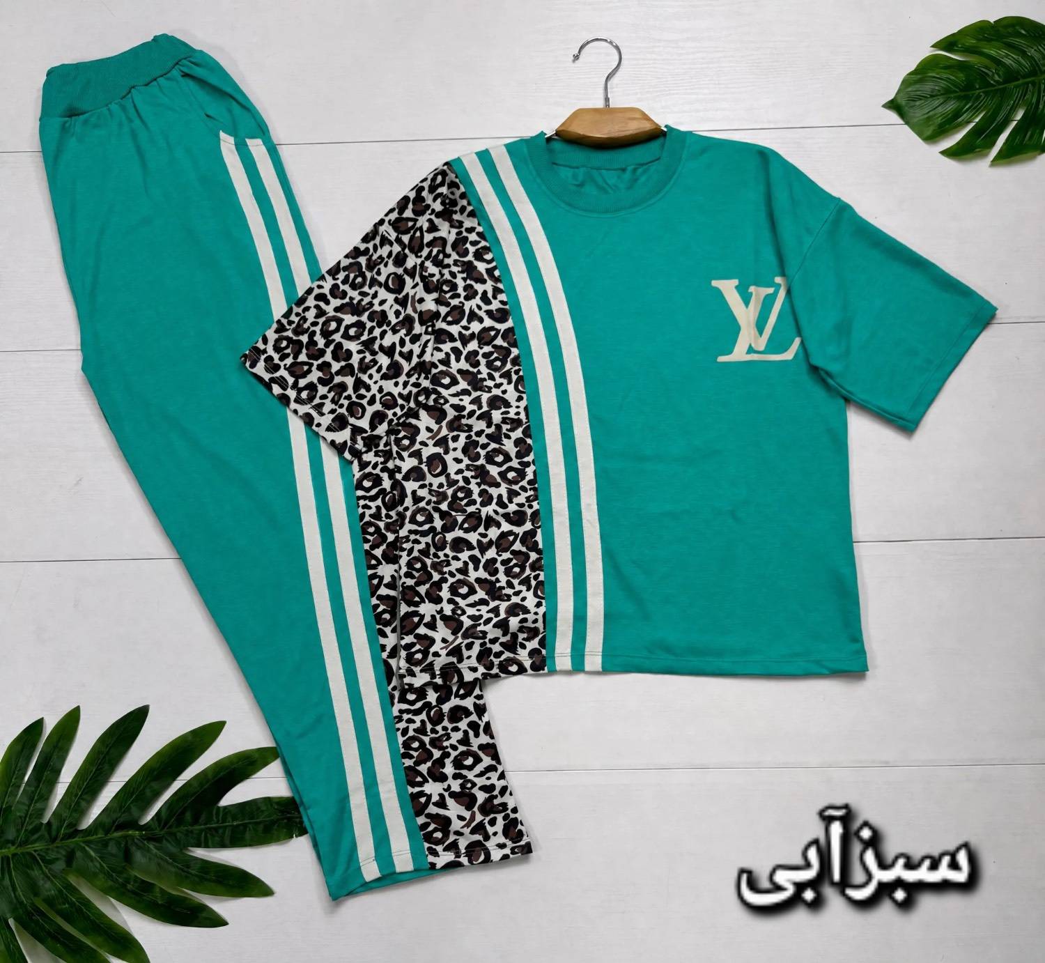 ست تیشرت و شلوار ترانه 🌿 با رنگبندی و کیفیت عالی ✅الیش22514