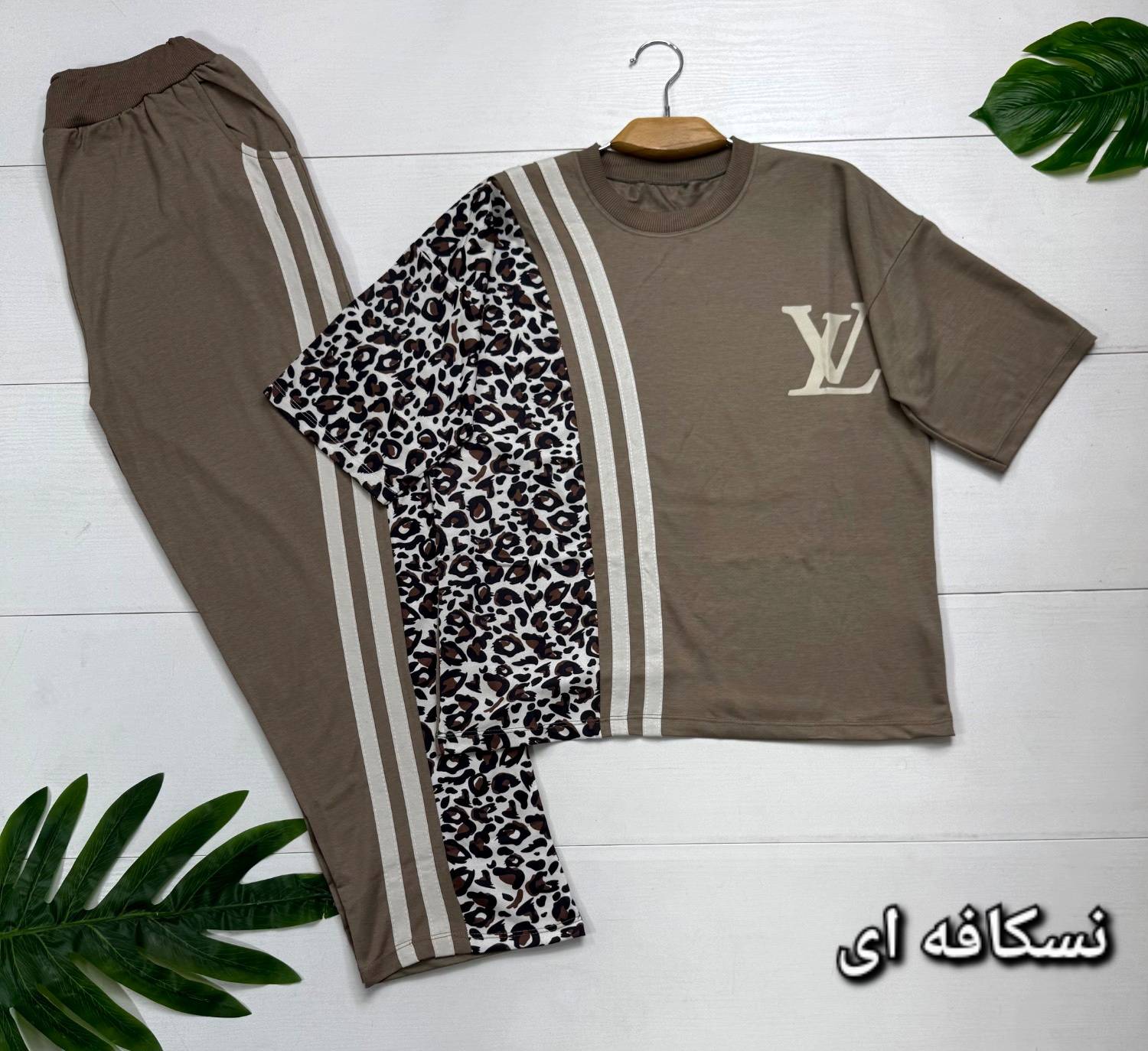 ست تیشرت و شلوار ترانه 🌿 با رنگبندی و کیفیت عالی ✅الیش22514