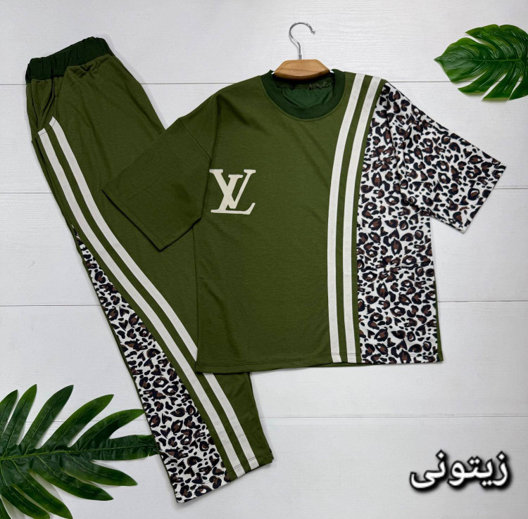 ست تیشرت و شلوار ترانه 🌿 با رنگبندی و کیفیت عالی ✅الیش22514