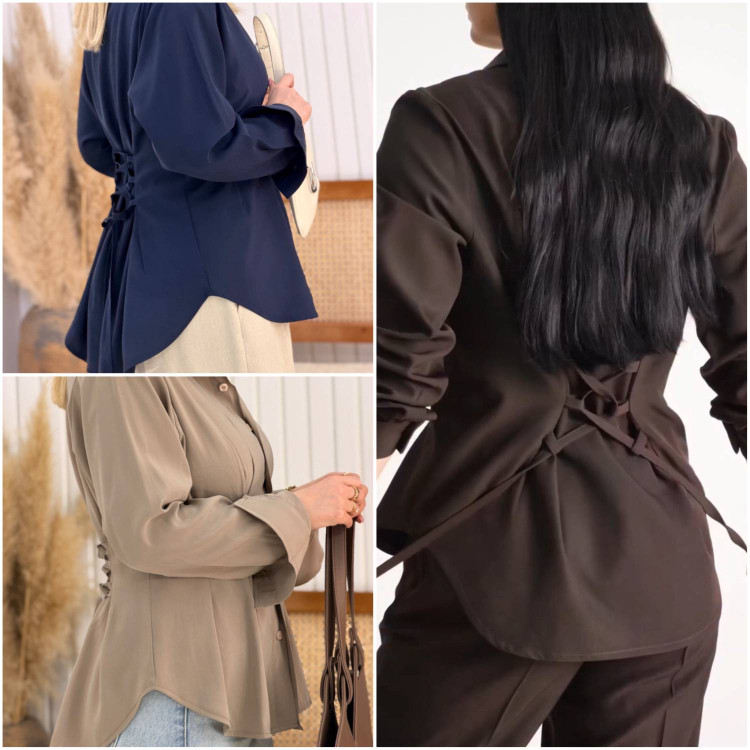 شومیز لنین آلبورا 🌿 با رنگ بندی و کیفیت بسیار عالی✅ الیش22169