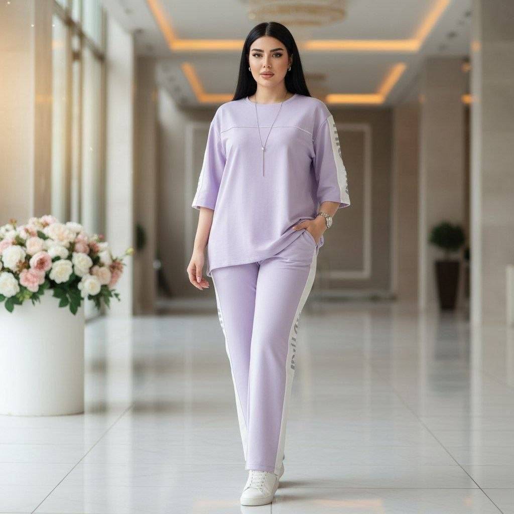 ست تیشرت شلوار 980 جنس پنبه درجه یک😍♥👌🏻کد 16661 آرات