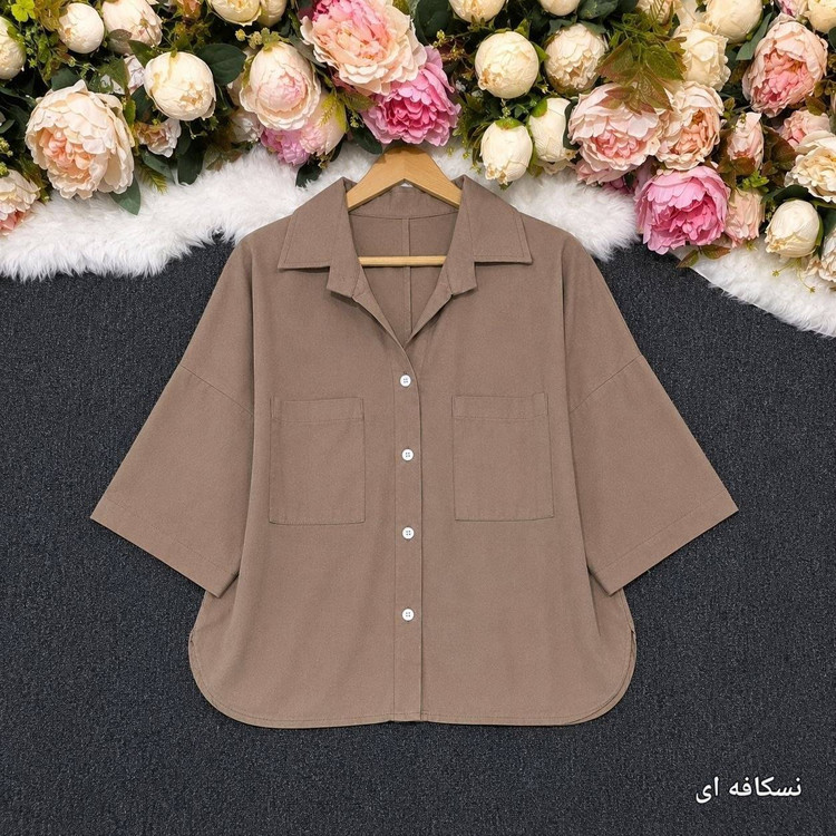شومیز مانتویی ترانه با کیفیت پارچه عالی😍♥کد 22635 آرات