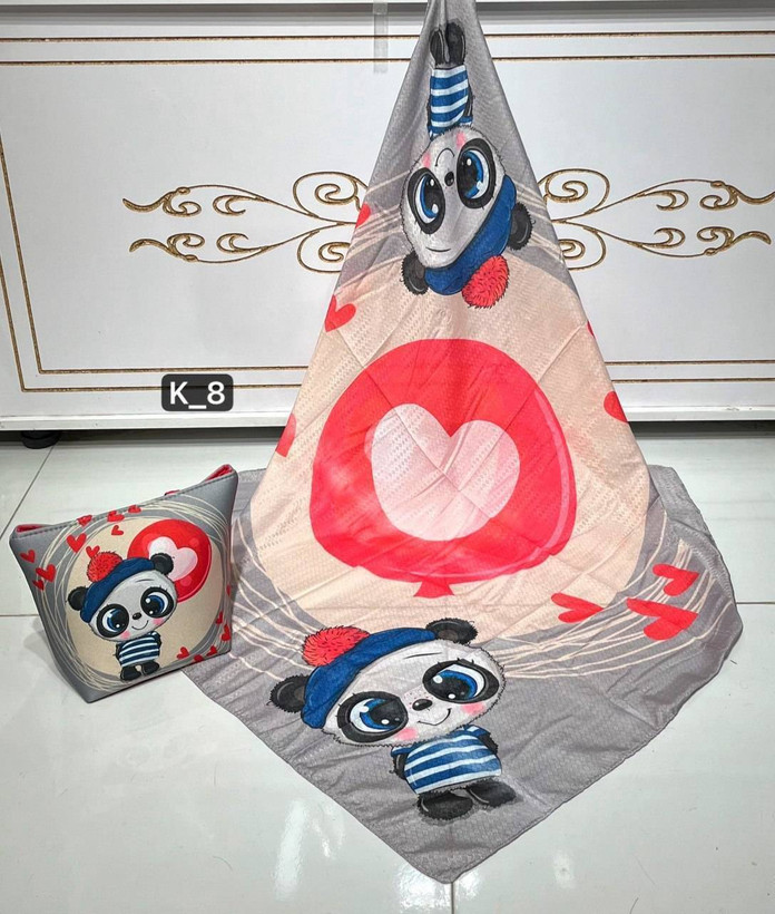 ست کیف و روسری بچگانه 🐻🎀کد4879 ماه