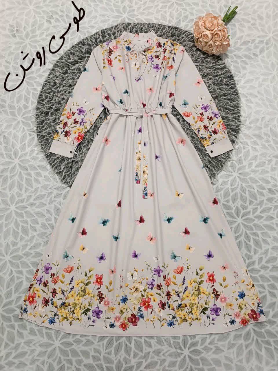 پیراهن گل و پروانه سوپر سافت با لطافت بالا در رنگبندی 🎀 🎀 کد ۲۳۲۳۵ دلتا
