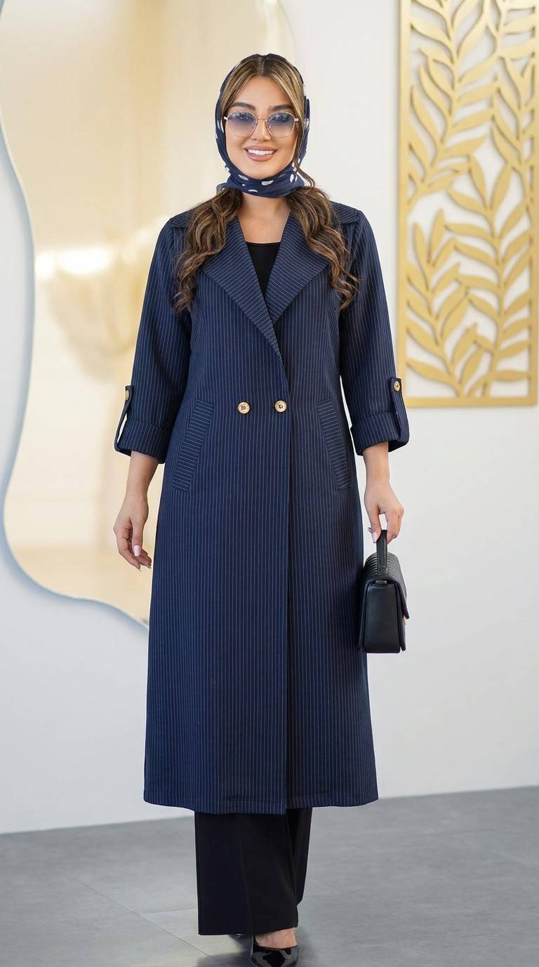 مانتو دانشجویی سوفیا ✅ با کیفیت بسیار عالی ✅الیش23254