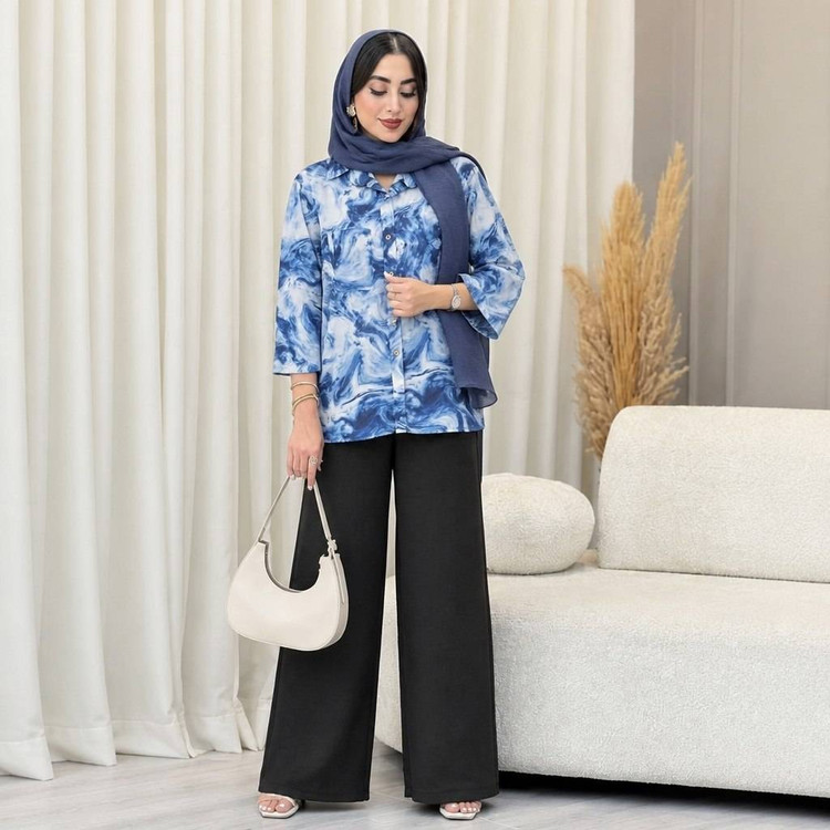 ست مانتو و شلوار شبنم⚡ با رنگ بندی و کیفیت عالی ✅ والی22926