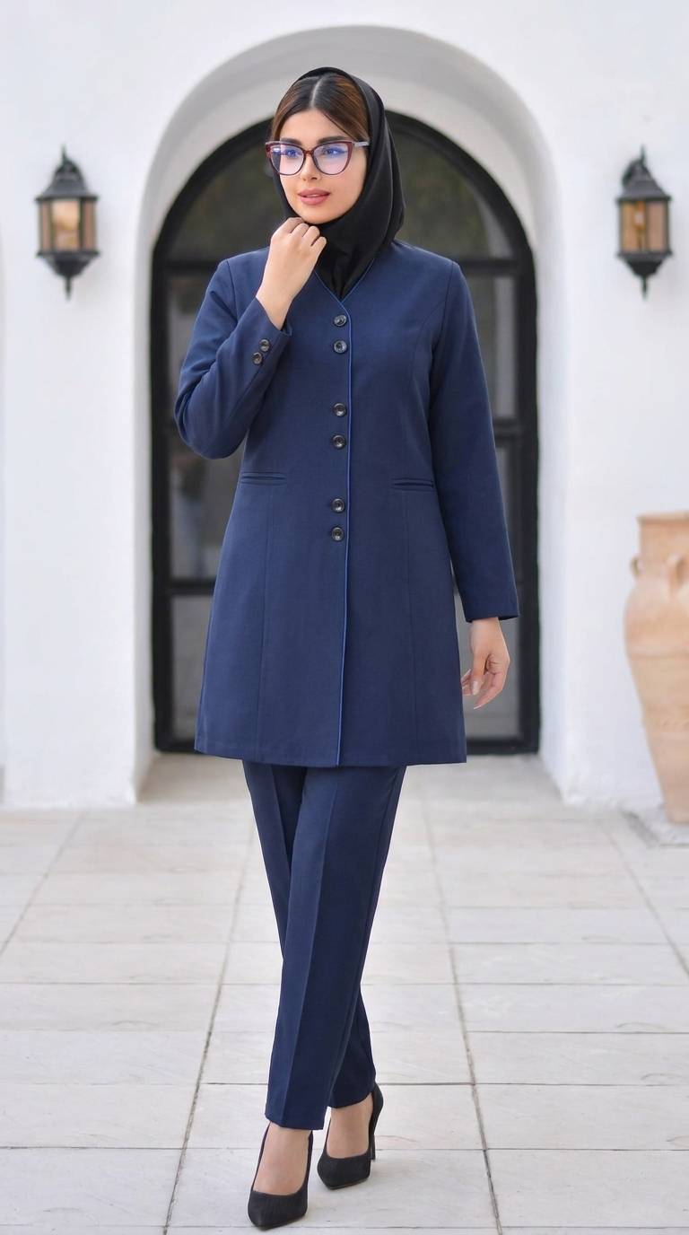 ست مانتو و شلوار اداری نازگل 🌹 با کیفیت عالی ✅ ارغوان100937